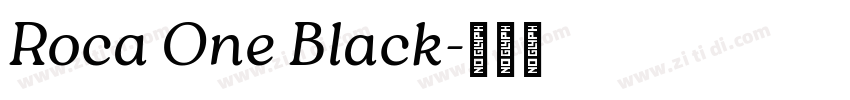 Roca One Black字体转换